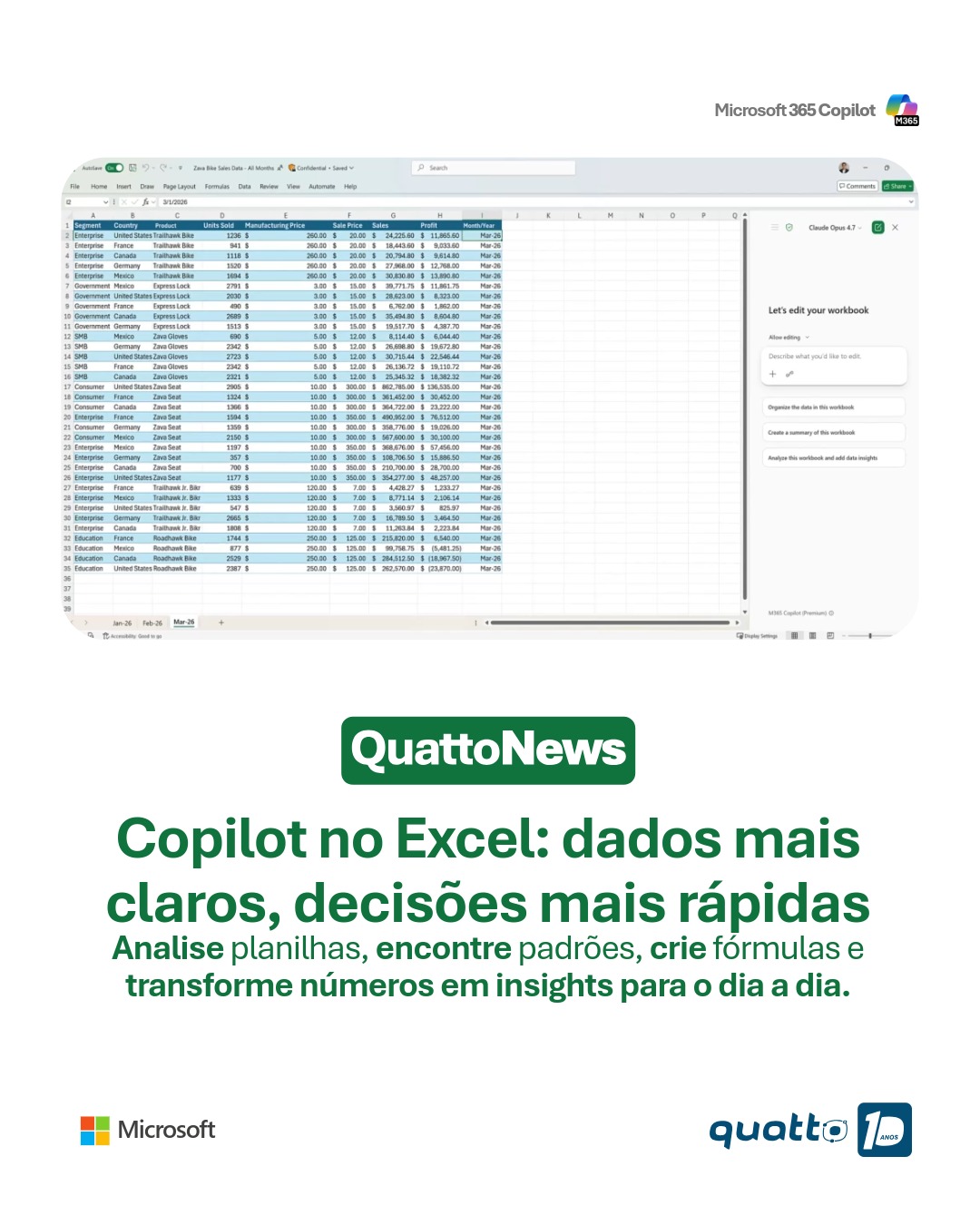 Copilot no Excel: dados mais claros, decisões mais rápidas